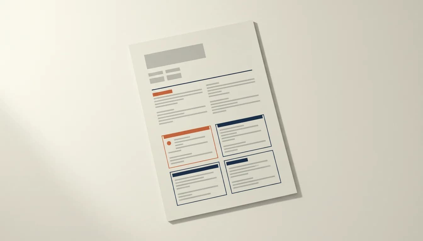 Single-column resume layout showing header, summary, education, projects, volunteer experience, and skills sections stacked vertically