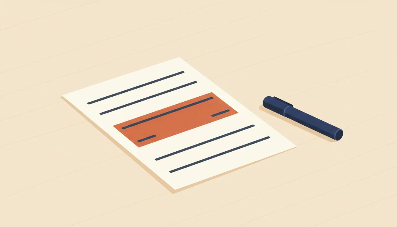 Currículum en una mesa con tres bloques separados de competencias destacados con un marcador